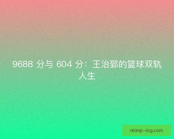 9688 分与 604 分：王治郅的篮球双轨人生